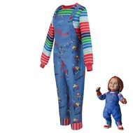 Chucky Costume Cosplay Party Role Play Amine Halloween Kids Adult COSPALY