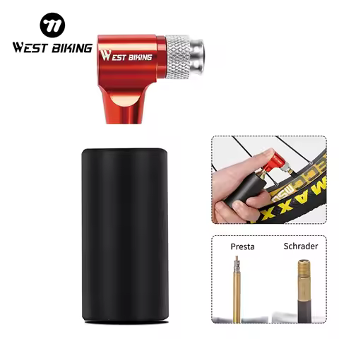 WESTBIKING Mini CO2 Bike Pump Portable Aluminum Alloy Bicycle Pump Kit With Gas Cartridge Ultralight