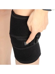 1入組黑色護膝按摩器,現代織物加熱&amp;按摩膝蓋墊適用於家庭