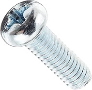 Steel Pan Head Machine Screw, Zinc Plated, Meets JIS B1111, 2 Phillips Drive, M4-0.7 Thread Size, 12