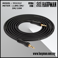 YX-1312 1.8M/3M/5M/10M YIXIAN STEREO 3.5MM MALE TO STEREO 3.5MM MALE CABLE PLUG