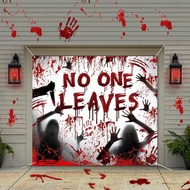 Halloween Garage Door Cover - 7 x 8 Ft Scary Party Decorations | Haunted Banner for Fright Nights, S