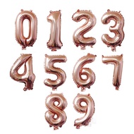 Rose Gold 0-9 Number Balloon Zero To Nine Number Balloon (16 Inches)