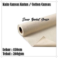 Kain Kanvas Katun / Cotton Canvas / Bahan Tas Kanvas / Kanvas Lukis