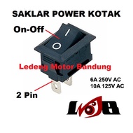Power Switch Box 21x15mm Rocker Switch On Off Two Way 2 Pin