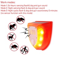 Loud 129db Solar Alarm Sensor With Dog Barking Home Outdoor Security Siren Halau Monyet Solar for An