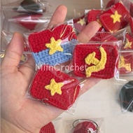 Patriotic keychain (Vietnamese flag, Party flag, liberation flag)