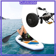 [CUTICATE] Foldable Kayak Trolley with Solid Rubber Tires, Lashing Straps, Kayak Trailer, Canoe Carr