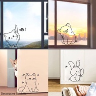 Cute Cat Ins Style Simple Stickers Home Decoration Layout Wall Stickers Wardrobe Mirror Door Glass Stickers