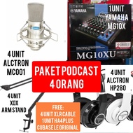 PAKET PODCAST 4 ORANG ALCTRON MC001 YAMAHA MG10XU