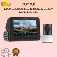 [GLOBAL VERSION] 70mai A800S with RC06 Rear 4K HD Dashcam 140° FOV Built-in GPS Dash Camera ADAS Sys