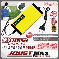 12V 1.2A Premium Charger for Sprayer Pump Knapsack with Battery Level Indicator Pengecas Batteri Rechargeable Heavy Duty