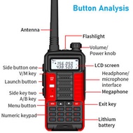 Professional Walkie Talkie 60W(MAX)UV-10R Hig Power 80KM(MAX) Long Portable Two Band Two Way CB Radi