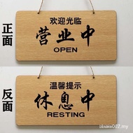 Open Close Sign Signage 2 In 1 Open Double Sided For Shops We Are Open We Are Close Wood Signage 营业中
