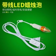 E14 Small Screw Lamp Holder E14 LED Bulb Small Chandelier Holder with Wire Lamp Holder Switch Plug E
