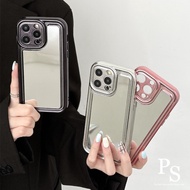 Luxury Mirror Plating Phone Case for iPhone 15 14 13 12 11 Pro Max 15Plus 14Plus Senior Fashion Soft
