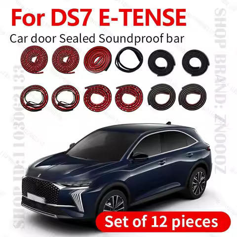 For 2019-2025 DS7 E-TENSE Car Door Seal Strip Rubber Double Layer Sealing Protector Soundproof Strip