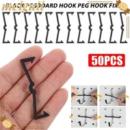 MEIGUII 50Pcs Hook Fastening Buckle, Peg Board Plate Clamp Pegboard Hook Locks, Durable Garage Acces