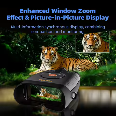 WiFi Night Vision Binoculars True 4K 52MP 1000m Range Full Color Photo Video Goggles Built-in 5100mA
