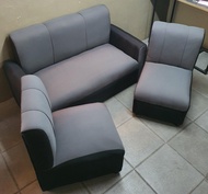 Sofa set Grey Black fabric Uratex foam cod only !!!