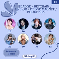 Kpop D Hd Round Badge/Bookmark/Keychain/Mirror/Fridge Magnet Button Pin nct twice txt shinee nam joo