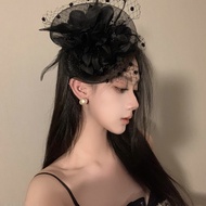 GOOTRADES Flower Feathers Fascinator Hat Hairpin Sweet Funeral Headdress All-match Elegant Veil Hat 
