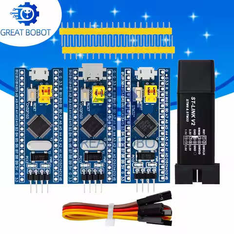 BS ST-LINK V2 Programmer Simulator: STM32/CH32 Compatible for STM32F103C8T6 & ARM STM32 Minimum Deve