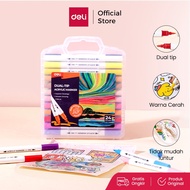 Deli Dual Tip Acrylic Marker Bright Color Dual Tip Acrylic Marker EC198 Acrylic Marker Pen Paint Mar