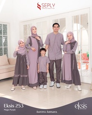 Sarimbit Seply Eksis 253 Magic Purple Gamis Keluarga Sarimbit 2024