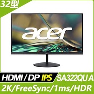&lt;福利品&gt;Acer SA322QU A 窄邊美型螢幕(32型/2K/HDMI/DP/IPS)9805.A322A.301
