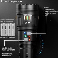 Leyoya Z2 40 Wat 3000 Lumens Senter Super Terang