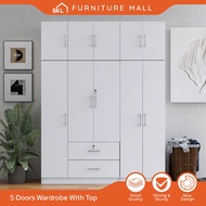 SKL Furniture 5 Doors Wardrobe With Top / / ALMARI BAJU / /kabinet baju