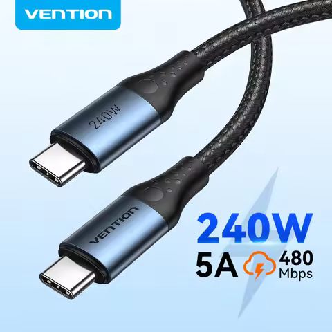 Vention 240W PD3.1 USB Type C to Type C Cable 5A 48V Fast Charge C Cord for Samsung Xiaomi iPhone 15