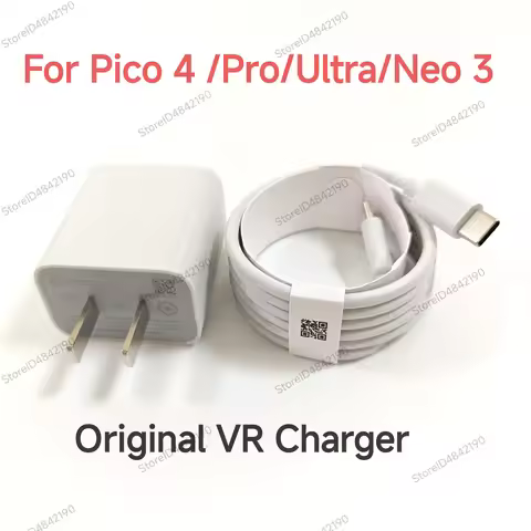 Original PICO 4 Charger 20W For PICO 4 Pro/ Ultra/ Neo 3 VR Headset Genuine Power Supply Cable Repla