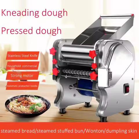 Electric Dough Roller Sheeter Noodle Dumpling Pasta Maker Making Machine with Changeable Roller and 