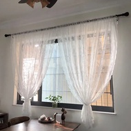 White Lace Window Curtain Door Curtain Living Room Drapes Sperate Curtains Home Decor
