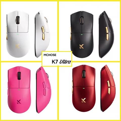 Mchose K7 Ultra 3mode Lightweight Mouse Gaming 8k Magnetic 2.4g 42000dpi Wireless Charging Paw3950 B