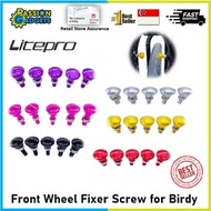 Litepro Front Wheel Fixing Screw Aluminum Alloy for Birdy foldable bicycle accessories M5 M6