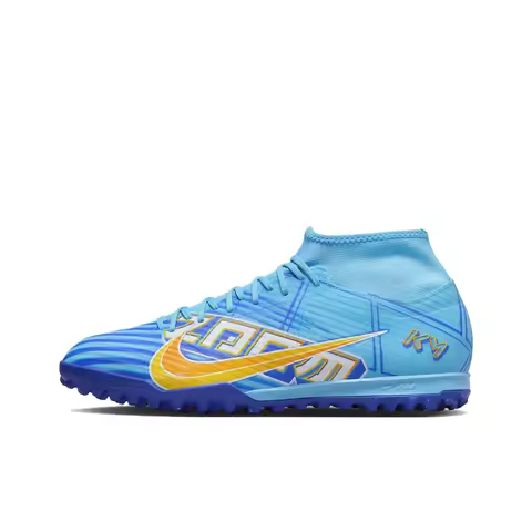 Nike Mercurial Superfly 9 Comfortable Round Toe TF Turf Pu Soccer Shoes Men's Blue DO9347-400
