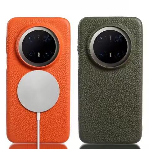 Magnetic Attraction Cowhide Leather Case for Honor Magic 8 Pro Magic7 Huawei Mate 80 Pro Max Mate 70