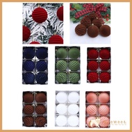 WOOW Festival Flocking Ornament Pack 6pcs Holiday Homes Decoration Set