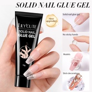 LILYCUTE Solid Nail Tips Glue Gel Solid Sticker Nail Tips Adhesive Glue Patch Super Sticky Adhesive 