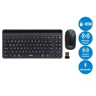 Nubwo Nkm-630 ชุดคู่ ไร้สาย ขนาดเล็ก บลูทูธ Keyboard + Mouse Wireless และ Bluetooth Dual Mode