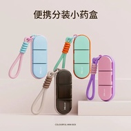 [Ready stock] High-Value Portable Small Pill Box Sealed Waterproof Compartments Three Meals a Day Se
