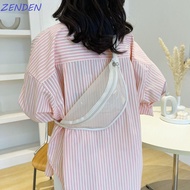 ZENDEN​ Pvc Chest Bag, Chinese Style Zipper Transparent Waist Bag, Elegant Fanny Pack Phone Bag Shou