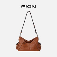 Fion French Style Tanned Leather Underarm Bag Womens Genuine Leather Crossbody Bag Soft Medium Size 