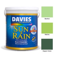 Davies Liter Sun  Rain GREEN Elastomeric Waterproofing IndoorOutdoor ConcreteMasonry Paint Green