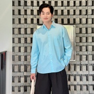 ZUTEE men's long-sleeved striped collar shirt ZT02 made of high quality Oxford material