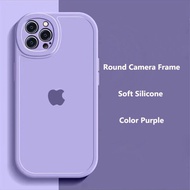 SNOOTORY Round Frame Soft Silicone Microfiber Cloth Inner Phone Case For iPhone 11 12 13 Pro Max X XR X Camera Lens Protective Shell for iPhone 7 Plus 13 Pro XS Max 12 Pro Max iPhone 14 Pro Max iPhone 14 Pro Max iPhone 14 iPhone 14 Plus