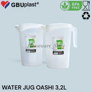 Oashi Water Jug 3.2L, 2.2L Plastic Water Jug, Ice Jug